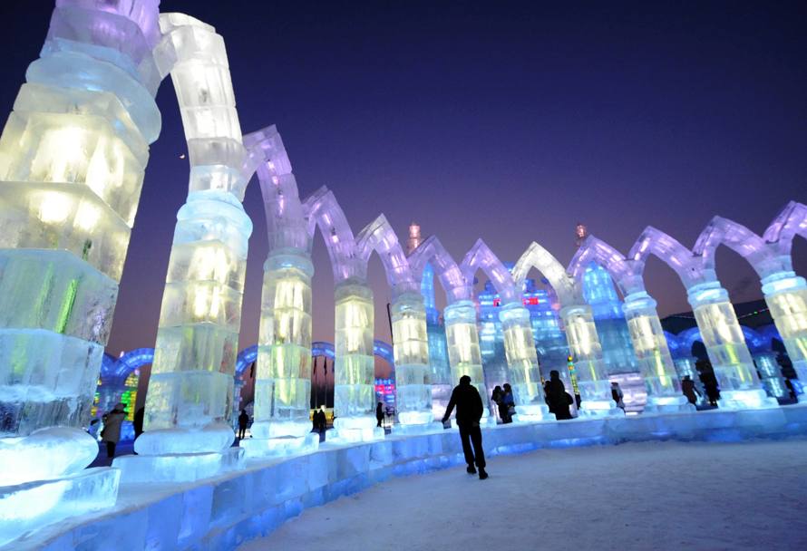 Il Festival internazionale cinese del ghiaccio e neve si svolge fin dal 1984 nella citt di Harbin, sita nella provincia orientale del Heilongjiang, confinante con la Siberia (Olycom)
